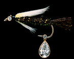 Hand Tied Fly Lure with Diamond
